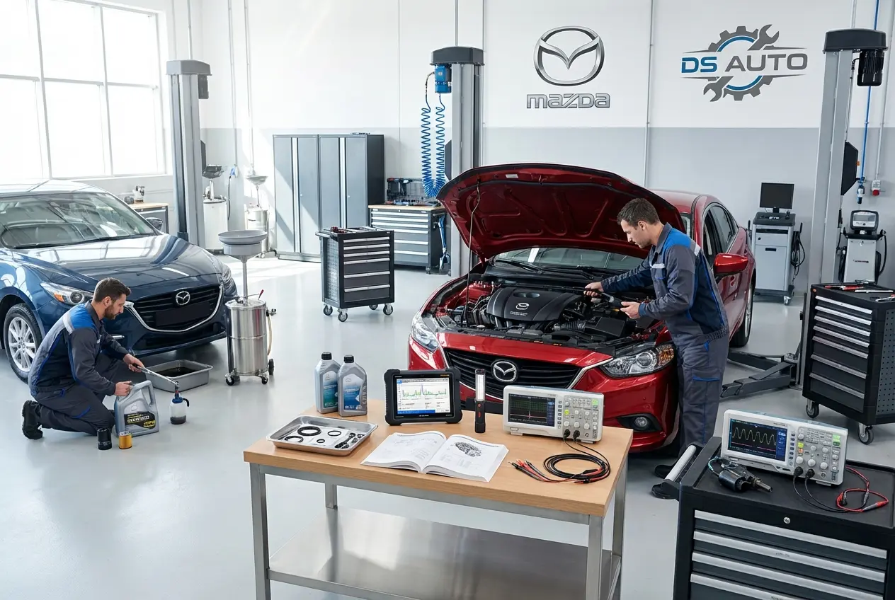 Проверка ДВС Mazda в автосервисе DS Auto в Жуковском
